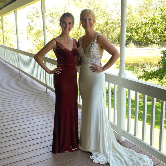 revelry bridesmaid dress resale Livvy Satin Dress